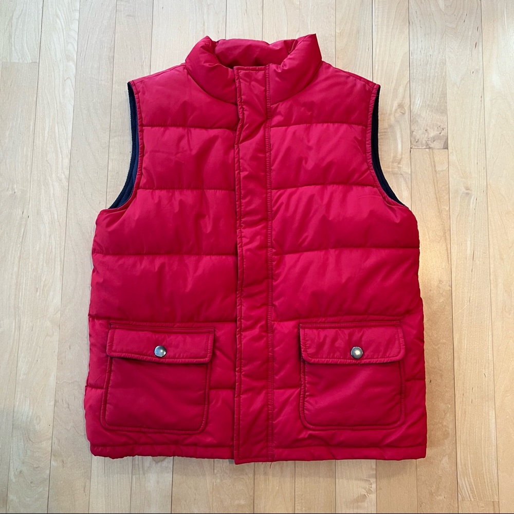 Gymboree Kids Red Fleece Puffer Vest Size L (10/12)